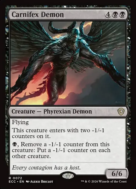 Carnifex Demon, Magic card ECC 72 — Lorwyn Eclipsed Commander set