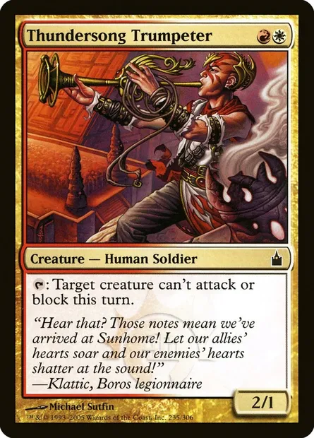 Thundersong Trumpeter, Magic card RAV 235 — Ravnica: City of Guilds set