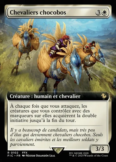Chevaliers chocobos, carte Magic FIC 102 — extension Final Fantasy Commander