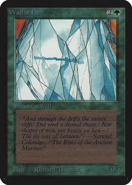 Mur de glace, carte Magic LEA 224 — extension Limited Edition Alpha