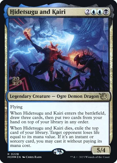 Hidetsugu and Kairi, Magic card PMOM 228s — March of the Machine Promos set