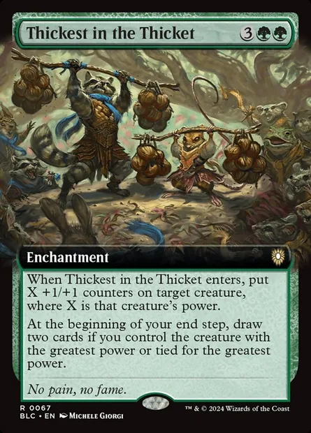 Thickest in the Thicket, Magic card BLC 67 — Bloomburrow Commander set