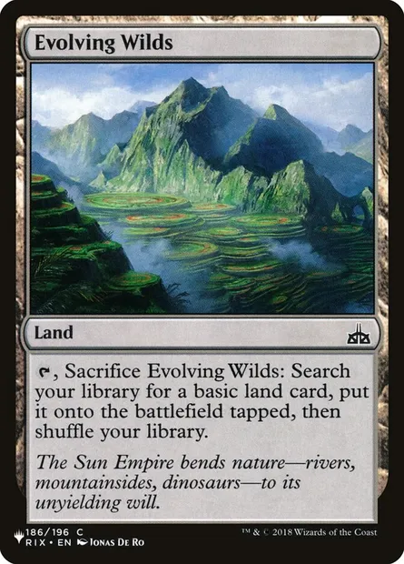 Evolving Wilds, Magic card PLST RIX-186 — The List set