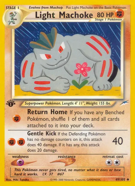 Light Machoke, Pokémon card NDE 49 — Neo Destiny set