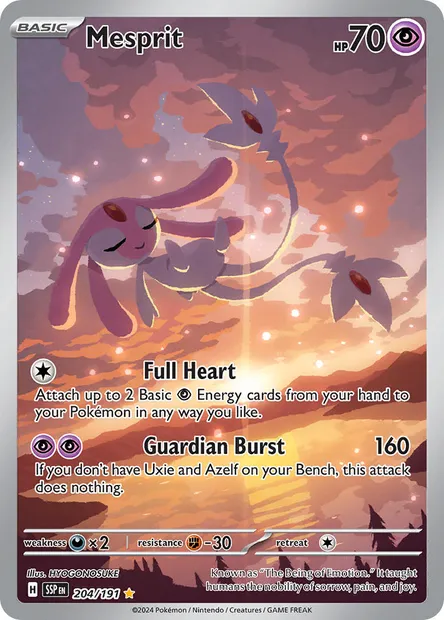 Mesprit, Pokémon card SSP 204 — Surging Sparks set