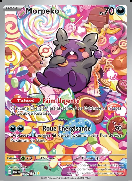 Morpeko, carte Pokémon PAR 206 — extension Faille Paradoxe