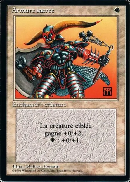 Armure sacrée, carte Magic FBB 23 — extension Foreign Black Border
