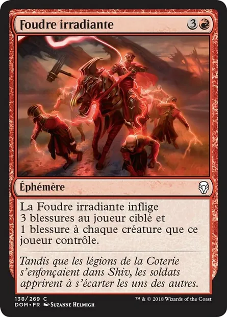 Foudre irradiante, carte Magic DOM 138 — extension Dominaria