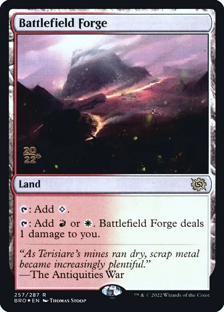 Forge de campagne, carte Magic PBRO 257s — extension The Brothers' War Promos