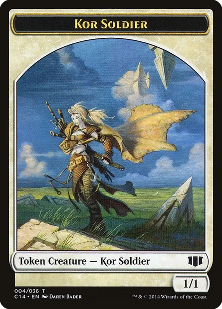 Kor Soldier, carte Magic TC14 4 — extension Commander 2014 Tokens