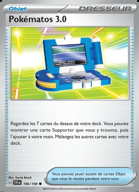 Pokématos 3.0, carte Pokémon SVI 186 — extension Écarlate et Violet