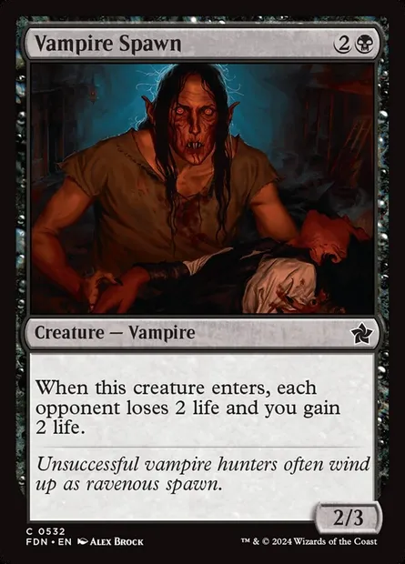 Vampire Spawn, Magic card FDN 532 — Foundations set