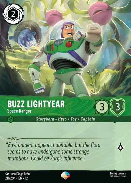 Buzz Lightyear - Space Ranger, Disney Lorcana card CH12-211 — Wilds Unknown set