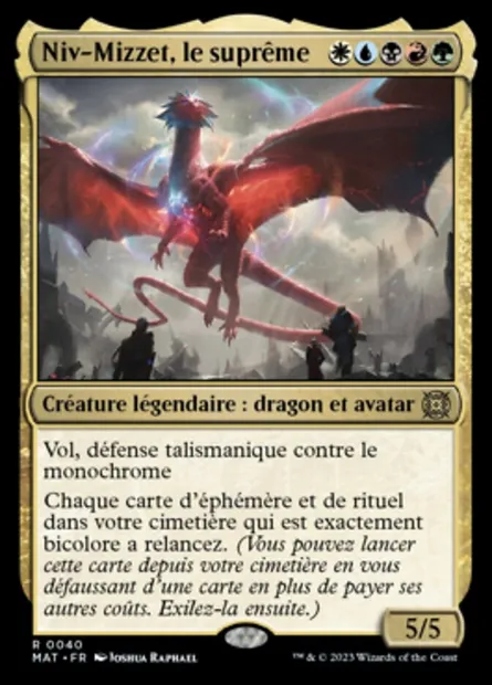 Niv-Mizzet, le suprême, carte Magic MAT 40 — extension L'invasion des machines : le jour d'après