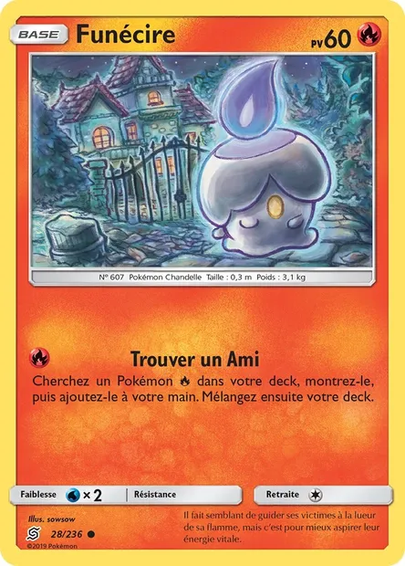 Funécire, carte Pokémon UNM 28 — extension Harmonie des Esprits
