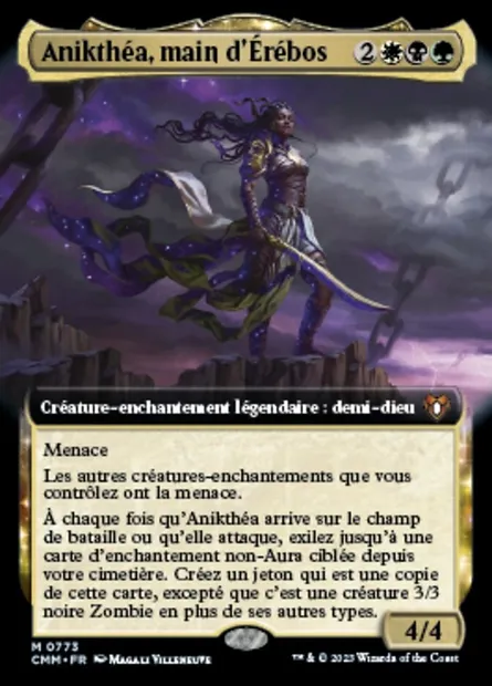 Anikthéa, main d'Érébos, carte Magic CMM 773 — extension Commander Masters