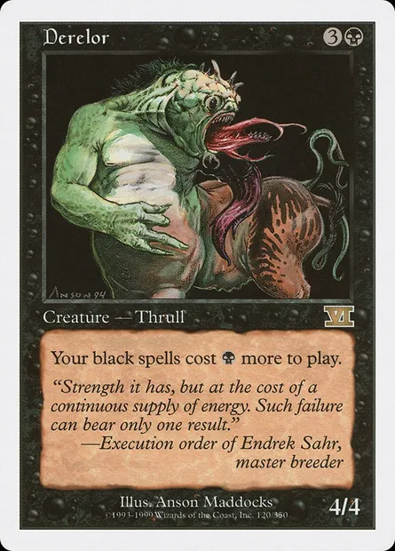 Dérelor, carte Magic 6ED 120 — extension Classic Sixth Edition