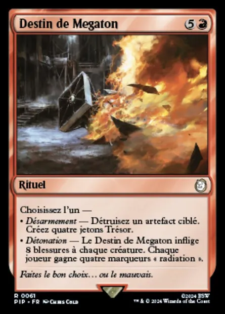 Destin de Megaton, carte Magic PIP 61 — extension Fallout