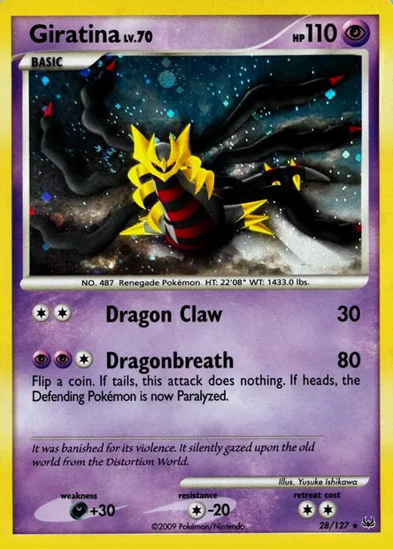 Giratina Lv. 70, carte Pokémon TDX 028-6 — extension Theme Deck & Blisters Exclusives