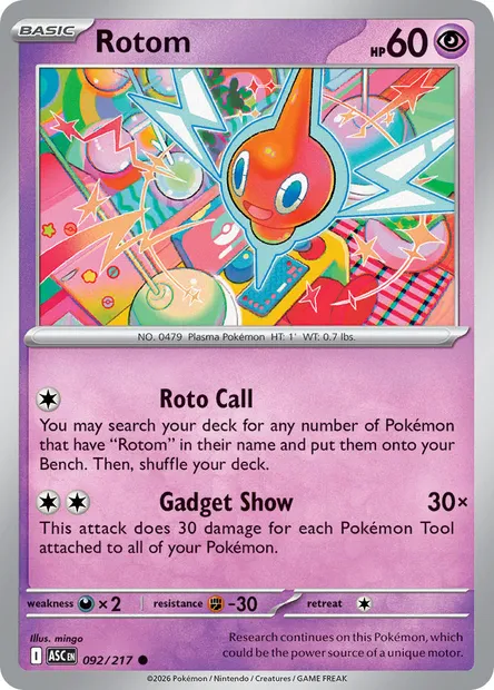 Rotom, Pokémon card ASC 092 — Ascended Heroes set