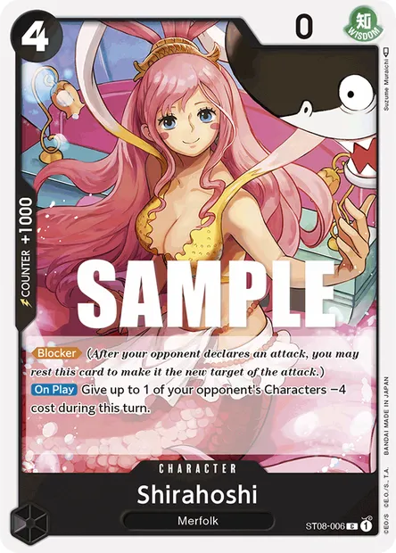 Shirahoshi, One Piece card ST08-006 — Monkey D. Luffy set