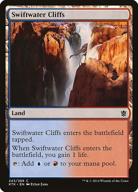 Swiftwater Cliffs, Magic card KTK 243 — Khans of Tarkir set