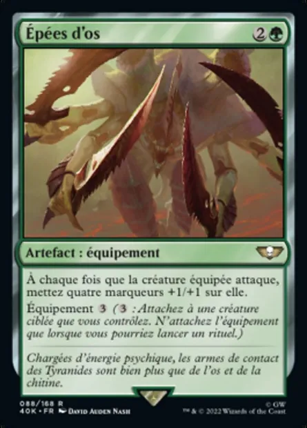 Épées d'os, carte Magic 40K 88 — extension Warhammer 40,000 Commander
