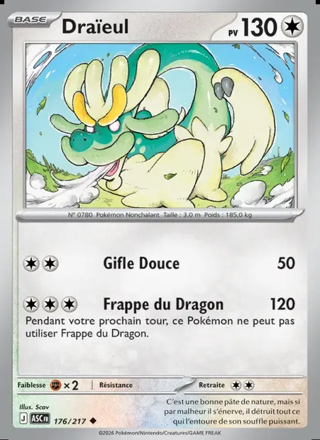 Draïeul, carte Pokémon ASC 176 — extension Héros Transcendants