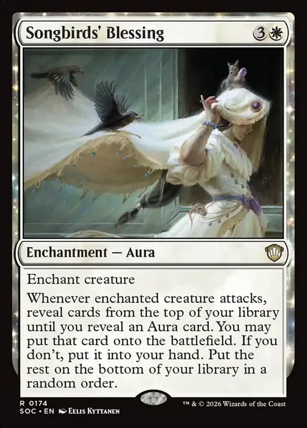 Songbirds' Blessing, Magic card SOC 174 — Secrets of Strixhaven Commander set