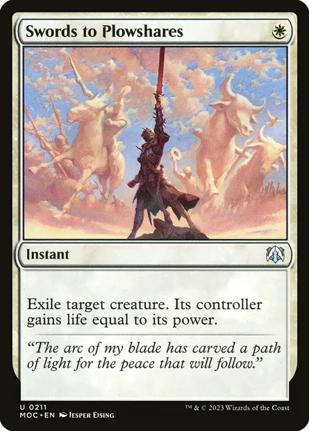 Swords to Plowshares, Magic card MOC 211 — March of the Machine Commander set
