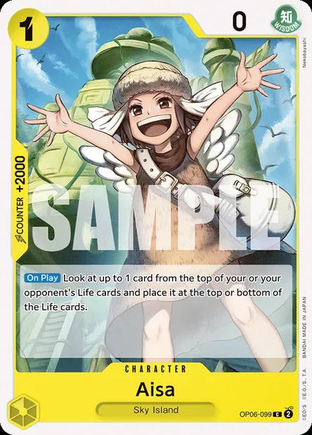 Aisa, One Piece card OP06-099 — WINGS OF THE CAPTAIN set