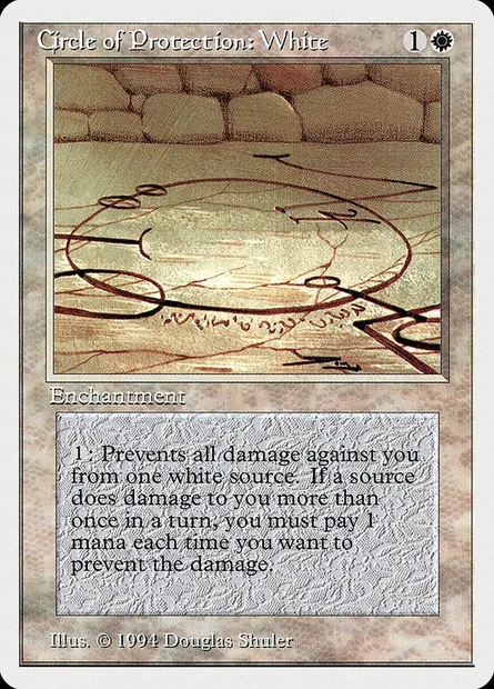 Circle of Protection: White, Magic card SUM 13 — Summer Magic / Edgar set