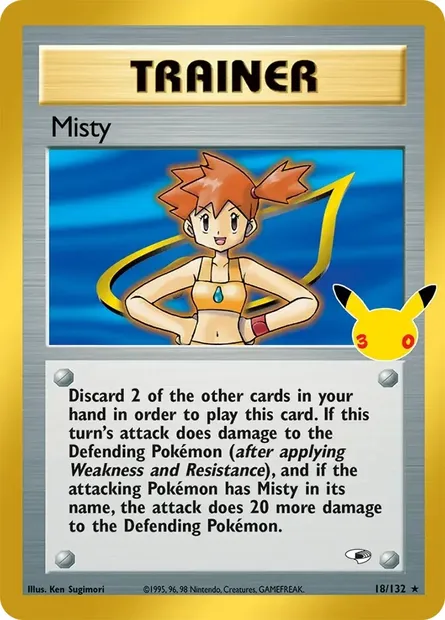 Misty, Pokémon card 30C CC005 — 30th Celebration set