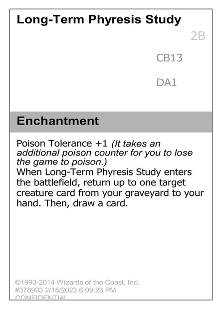 Long-Term Phyresis Study, carte Magic UNK CB13 — extension Unknown Event