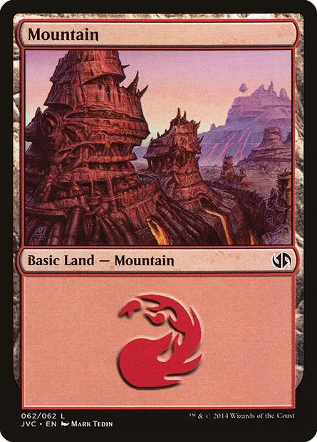 Montagne, carte Magic JVC 62 — extension Duel Decks Anthology: Jace vs. Chandra