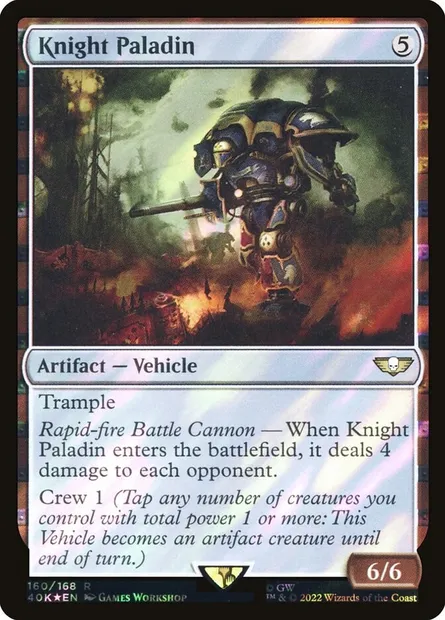 Knight Paladin, Magic card 40K 160★ — Warhammer 40,000 Commander set