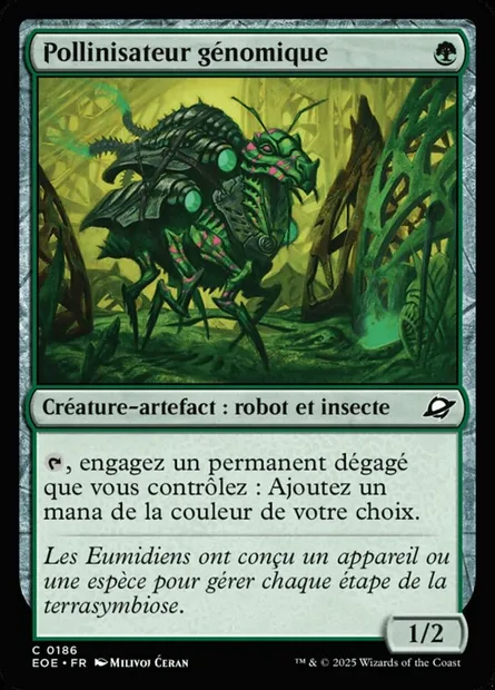 Pollinisateur génomique, carte Magic EOE 186 — extension Edge of Eternities