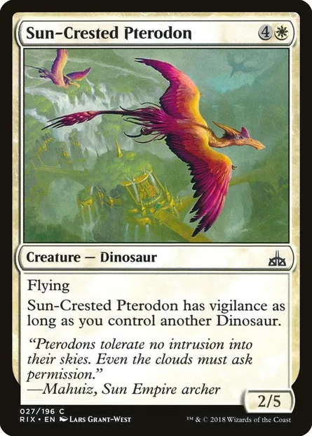 Sun-Crested Pterodon, Magic card RIX 27 — Rivals of Ixalan set