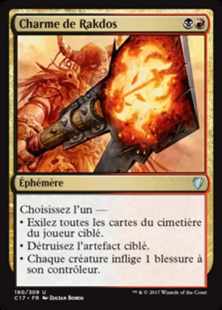 Charme de Rakdos, carte Magic C17 190 — extension Commander 2017