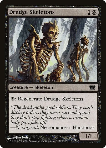Drudge Skeletons, Magic card 8ED 129★ — Eighth Edition set