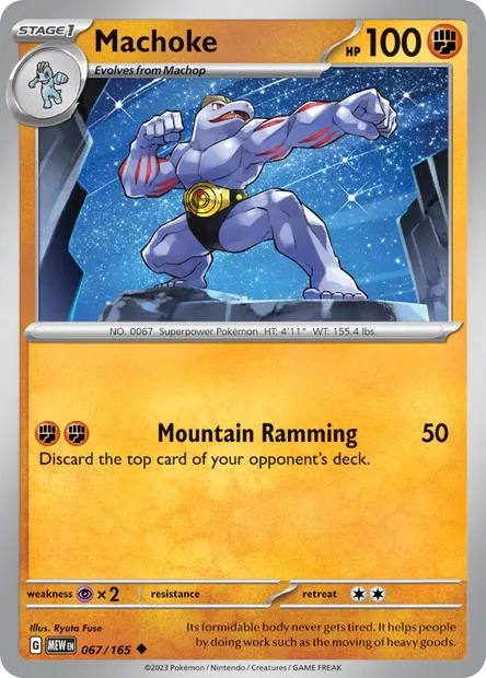 Machoke, Pokémon card MEW 067 — 151 set