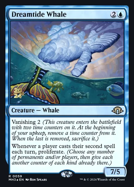 Dreamtide Whale, Magic card PMH3 59s — Modern Horizons 3 Promos set