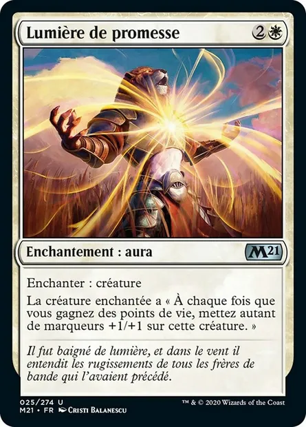 Lumière de promesse, carte Magic M21 25 — extension Core Set 2021