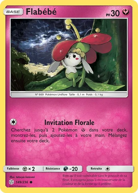 Flabébé, carte Pokémon CEC 149 — extension Éclipse Cosmique