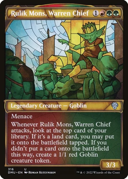 Rulik Mons, Warren Chief, Magic card DMU 316 — Dominaria United set