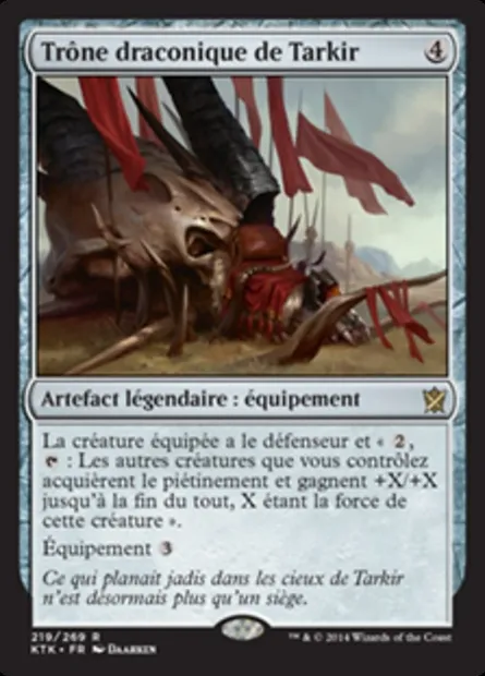 Trône draconique de Tarkir, carte Magic KTK 219 — extension Les Khans de Tarkir