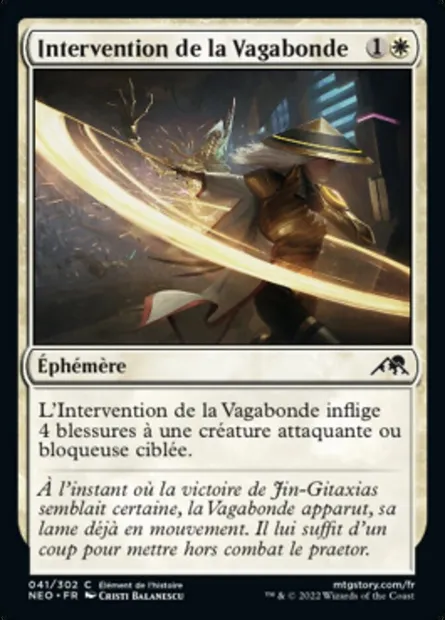 Intervention de la Vagabonde, carte Magic NEO 41 — extension Kamigawa: La Dynastie Néon