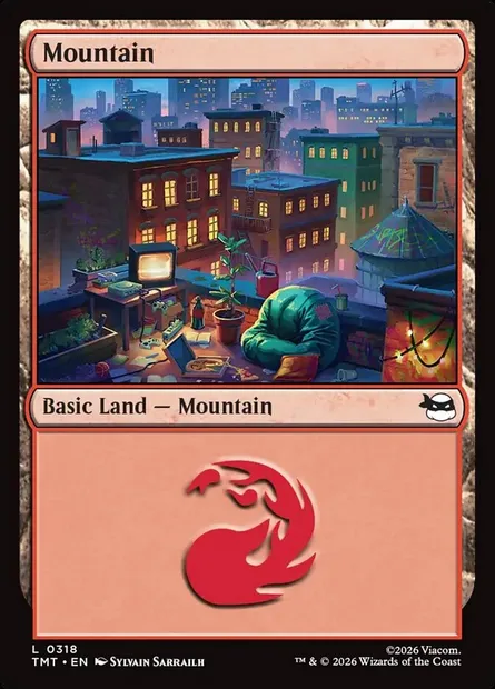 Montagne, carte Magic TMT 318 — extension Teenage Mutant Ninja Turtles