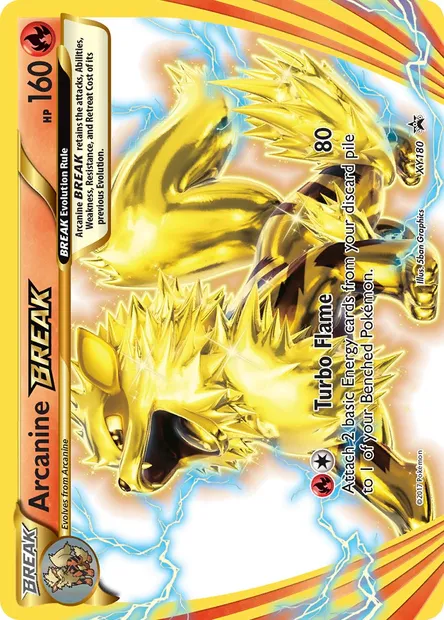 Arcanine BREAK, Pokémon card XY 180 — XY Black Star Promos set