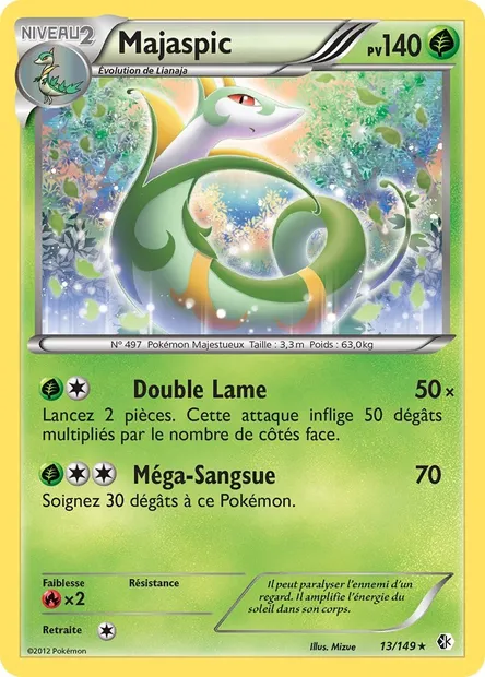 Majaspic, carte Pokémon BCR 13 — extension Frontières Franchies